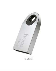 Флешка UD9 Insightful 64 Гб USB2 0 чт до 25 Мб с зап до 10 Мб с металл серая Hoco