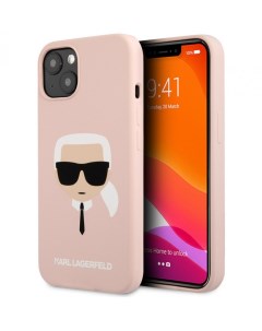 Чехол Karl Lagerfeld Liquid silicone Karls Head Hard iPhone 13 Mini Розовый Cg mobile
