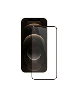 Защитное стекло 2 5D полноклеевое для Apple iPhone 12 Pro Max с черной рамкой Deppa