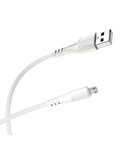 Дата кабель BX37 USB Micro USB TPE 2 4A 1 м White повреждена упаковка Borofone