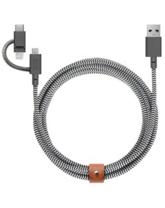 Кабель BELT KV ULC ZEB Belt Cable Universal 2 м зебра Native union