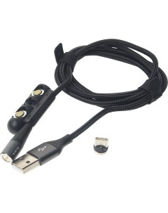 Кабель OLM 041662 USB USB Type C micro USB Lightning 1 2 м черный Olmio