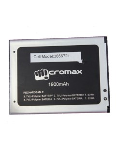 Аккумулятор для A104 Canvas 365672L 1900mAh Micromax