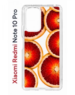 Противоударный чехол Kruche Print Orange для Xiaomi Redmi Note 10 Pro