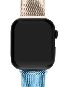 Ремешок для Apple Watch Series 9 41 mm металлический Сине золотой Mutural