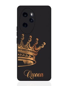 Чехол для смартфона Honor 100 Pro черный силиконовый Парный чехол корона Queen Musthavecase