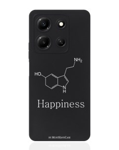 Чехол для смартфона Infinix Note 30i черный силиконовый Молекула счастья Musthavecase