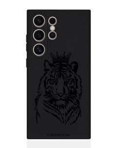 Чехол для смартфона Samsung S24 Ultra черный силиконовый Тигр с Короной Musthavecase