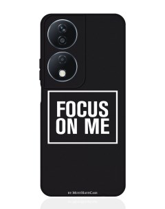 Чехол для смартфона Honor X7b черный силиконовый Focus on me Musthavecase