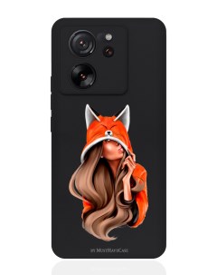 Чехол для смартфона Xiaomi 13T черный силиконовый Foxy Girl Musthavecase