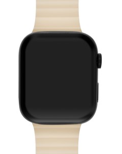 Ремешок для Apple Watch Series 9 45 мм силиконовый Бежевый Mutural