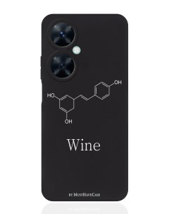 Чехол для смартфона Huawei Nova 11i черный силиконовый Молекула вина Musthavecase