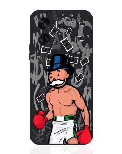 Чехол для смартфона Honor 90 Lite черный силиконовый Monopoly Boxing Musthavecase