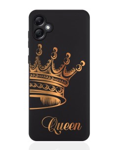 Чехол для смартфона Samsung A05 черный силиконовый Парный чехол корона Queen Musthavecase