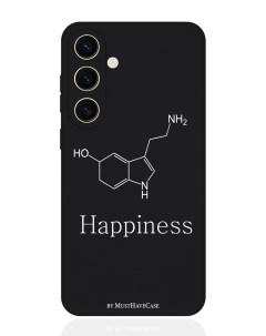 Чехол для смартфона Samsung S24 черный силиконовый Молекула счастья Musthavecase