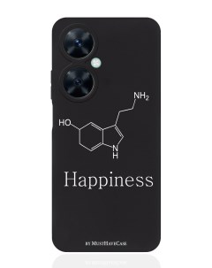 Чехол для смартфона Huawei Nova 11i черный силиконовый Молекула счастья Musthavecase