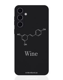 Чехол для смартфона Samsung S24 Plus черный силиконовый Молекула вина Musthavecase