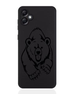 Чехол для смартфона Samsung A05 черный силиконовый Медведь Musthavecase