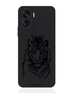 Чехол для смартфона Honor 90 Lite черный силиконовый Тигр с Короной Musthavecase