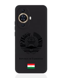 Чехол для Huawei Nova 11 Черный лаковый Герб Таджикистана Signumcase