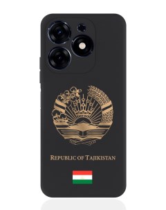 Чехол для Tecno Spark Go 2024 Золотой Герб Таджикистана Signumcase