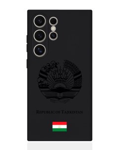 Чехол для Samsung S24 Ultra Черный лаковый Герб Таджикистана Signumcase