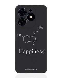 Чехол для смартфона Tecno Spark Go 2024 черный силиконовый Молекула счастья Musthavecase