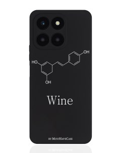 Чехол для смартфона Honor X6A черный силиконовый Молекула вина Musthavecase