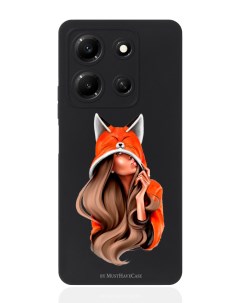 Чехол для смартфона Infinix Note 30i черный силиконовый Foxy Girl Musthavecase