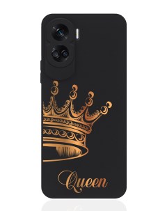 Чехол для смартфона Honor 90 Lite черный силиконовый Парный чехол корона Queen Musthavecase