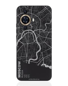Чехол для смартфона Huawei Nova 11 черный силиконовый Карта Москвы Musthavecase