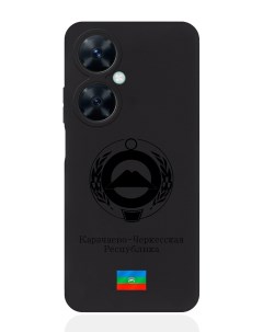 Чехол для Huawei Nova 11i Черный лаковый Герб Карачаево Черкесской Республики Signumcase