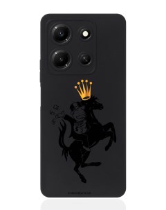 Чехол для смартфона Infinix Note 30i черный силиконовый Monopoly на коне Musthavecase