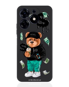 Чехол для смартфона Tecno Spark Go 2024 черный силиконовый Tony Bear Musthavecase