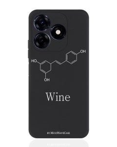 Чехол для смартфона Tecno Spark 20C черный силиконовый Молекула вина Musthavecase