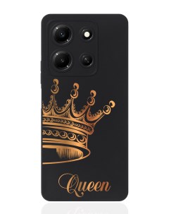 Чехол для смартфона Infinix Note 30i черный силиконовый Парный чехол корона Queen Musthavecase