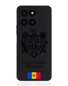Чехол для Honor X6A Черный лаковый Герб Республики Молдова Герб Молдавии Signumcase
