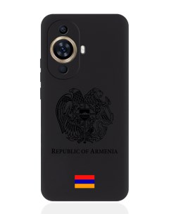 Чехол для Huawei Nova 11 Черный лаковый Герб Армении Signumcase