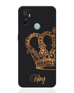 Чехол для смартфона Oppo A53 черный силиконовый Парный чехол корона King Musthavecase