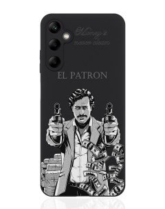 Чехол для смартфона Samsung A05S черный силиконовый El Patron Pablo Escobar Musthavecase