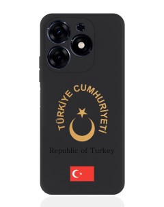 Чехол для Tecno Spark Go 2024 Золотой Герб Турции Signumcase