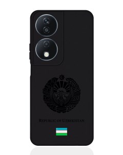 Чехол для Honor X7b Черный лаковый Герб Узбекистана Signumcase
