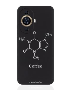 Чехол для смартфона Huawei Nova 11 черный силиконовый Молекула кофе Musthavecase