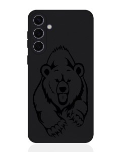 Чехол для смартфона Samsung S24 Plus черный силиконовый Медведь Musthavecase