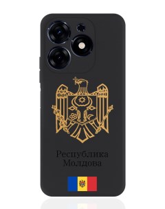 Чехол для Tecno Spark Go 2024 Золотой Герб Республики Молдова Signumcase