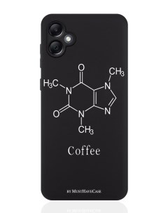 Чехол для смартфона Samsung A05 черный силиконовый Молекула кофе Musthavecase