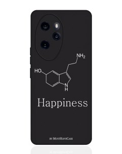 Чехол для смартфона Honor 100 Pro черный силиконовый Молекула счастья Musthavecase