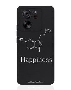 Чехол для смартфона Xiaomi 13T черный силиконовый Молекула счастья Musthavecase