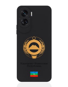 Чехол для Honor 90 Lite Золотой Герб Карачаево Черкесской Республики Signumcase