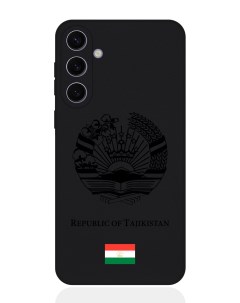 Чехол для Samsung S24 Plus Черный лаковый Герб Таджикистана Signumcase